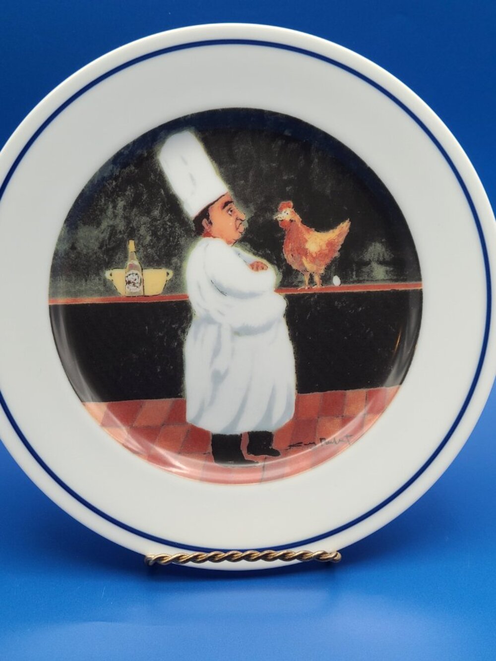 6 Williams Sonoma Guy Buffet Vintage Chef Series Dessert Salad Plates - Picture 2 of 14